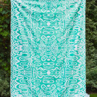 Jive Peppermint and White Plush velvet face and Soft Sherpa Fleece Back Throw
